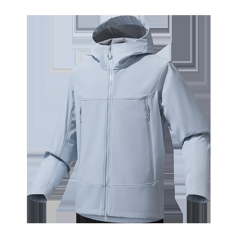 Men's Softshell Hoodie with Stretch, wind and water-repellent membrane and two-way zipper Fashion Glam