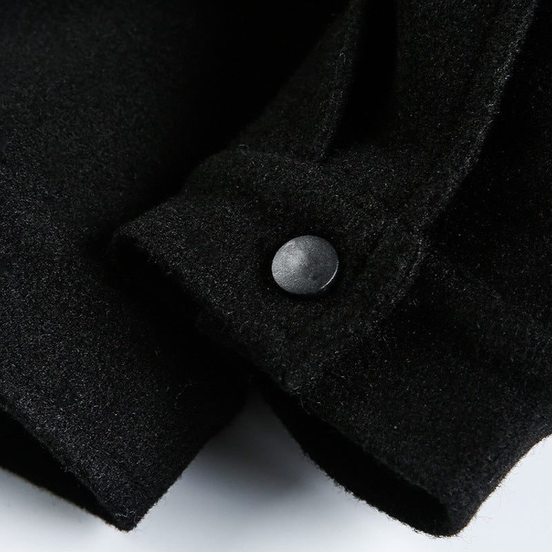 Men's Boxy Bomber Jacket with Teddy Collar, Lined Pockets and Elastic Hem Fashion Glam