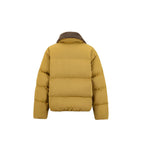 Women's cropped padded bomber jacket with teddy collar and flap pockets Fashion Glam