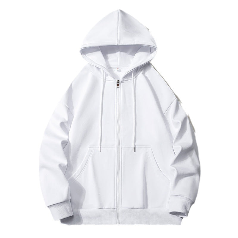 Men's hoodie zip-up jacket with full zip, oversized fit, and raglan sleeves Fashion Glam