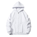 Men's hoodie zip-up jacket with full zip, oversized fit, and raglan sleeves Fashion Glam