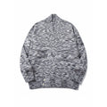 Unisex Boxy Knit Cardigan with Asymmetric Button Placket and Wide Ribbed Hem Fashion Glam