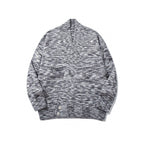 Unisex Boxy Knit Cardigan with Asymmetric Button Placket and Wide Ribbed Hem Fashion Glam