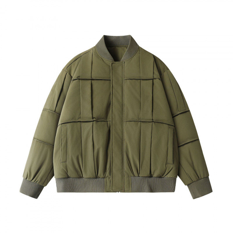 Unisex Boxy-padded Bomber jacket in oversized cut with ribbed hem and stand-up collar Fashion Glam