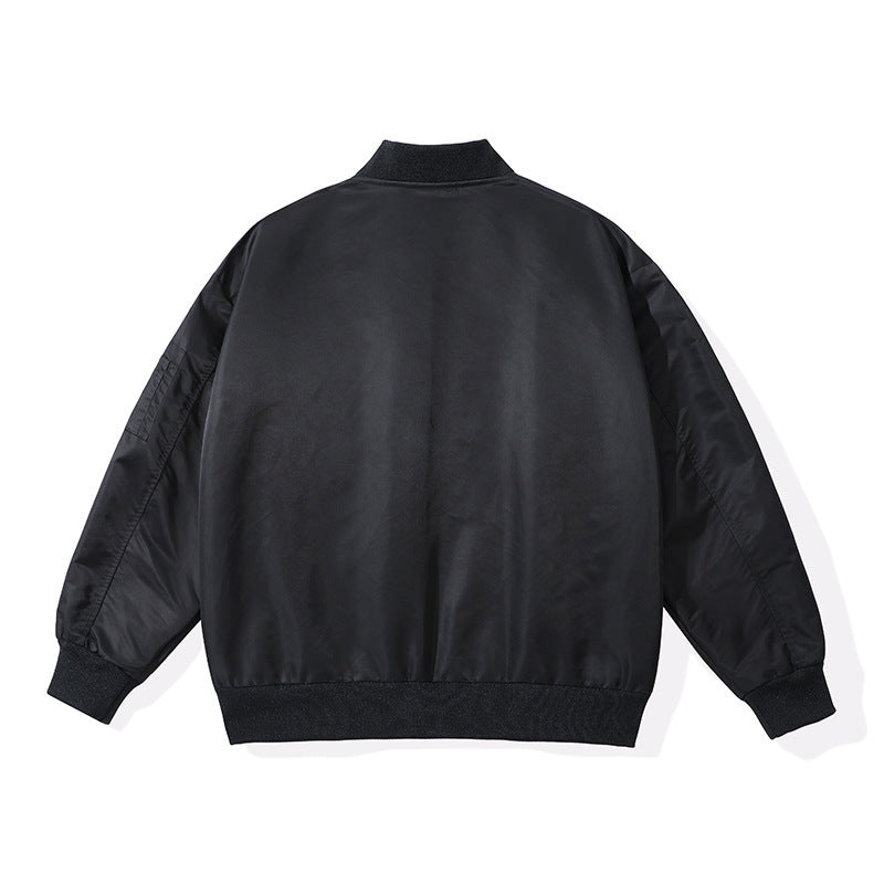 Men's Lightweight Flight Bomber Jacket with Water-Repellent Shell and Contrast Lining Fashion Glam