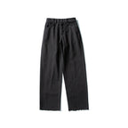 Ladies Wide High-Waist Jeans with Straight Leg and Raw Hem Fashion Glam