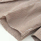 Women Tailored Shirt Dress with Check Pattern and Tied Belt Fashion Glam