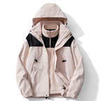 Men's two-layer softshell trekking jacket with removable fleece inner jacket and hood Fashion Glam