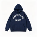 Unisex Oversize Hoodie with Curved Statement Print and Kangaroo Pocket Fashion Glam