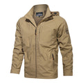 Men's Lightweight Softshell Field Jacket with Adjustable Hood and Organizer Chest Pocket Fashion Glam