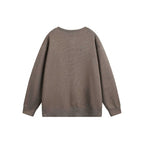 Unisex Oversize fine knit pullover with short Henley closure and structured mélange quality Fashion Glam