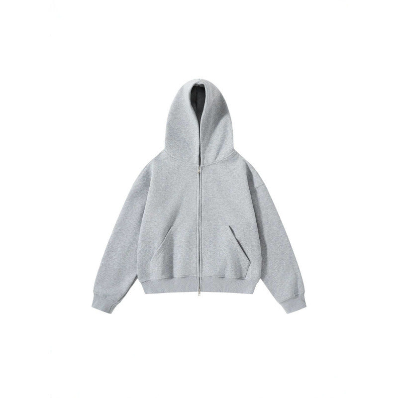 Unisex Oversize Hoodie with full zip and kangaroo pockets made of cotton fleece Fashion Glam