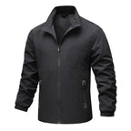 Men's lightweight technical windbreaker with mesh lining, high stand-up collar and zippered pockets Fashion Glam