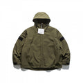 Unisex Oversize-Utility-Rain Jacket with Hood and Concealed Zipper Fashion Glam