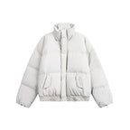 Women short quilted bomber jacket with hood and faux fur trim Fashion Glam