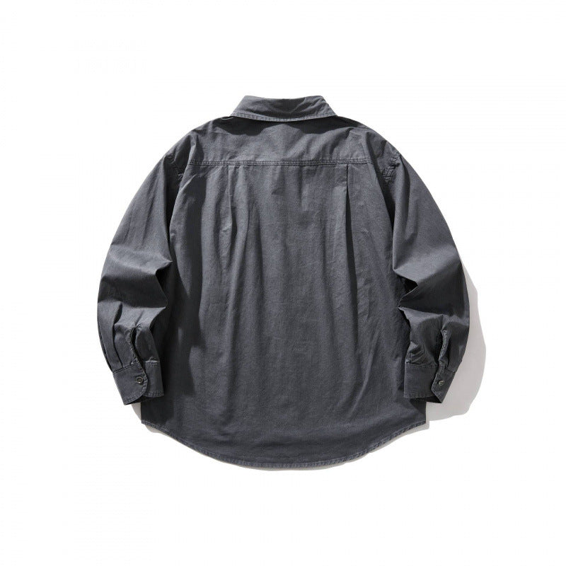 Unisex Oversize-Denim-Shirt Jacket with boxy silhouette, chest pocket and rounded hem Fashion Glam