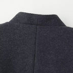 Ladies Elegant Wool Blend Long Coat with Shawl Collarless Look and Single Button Closure Fashion Glam