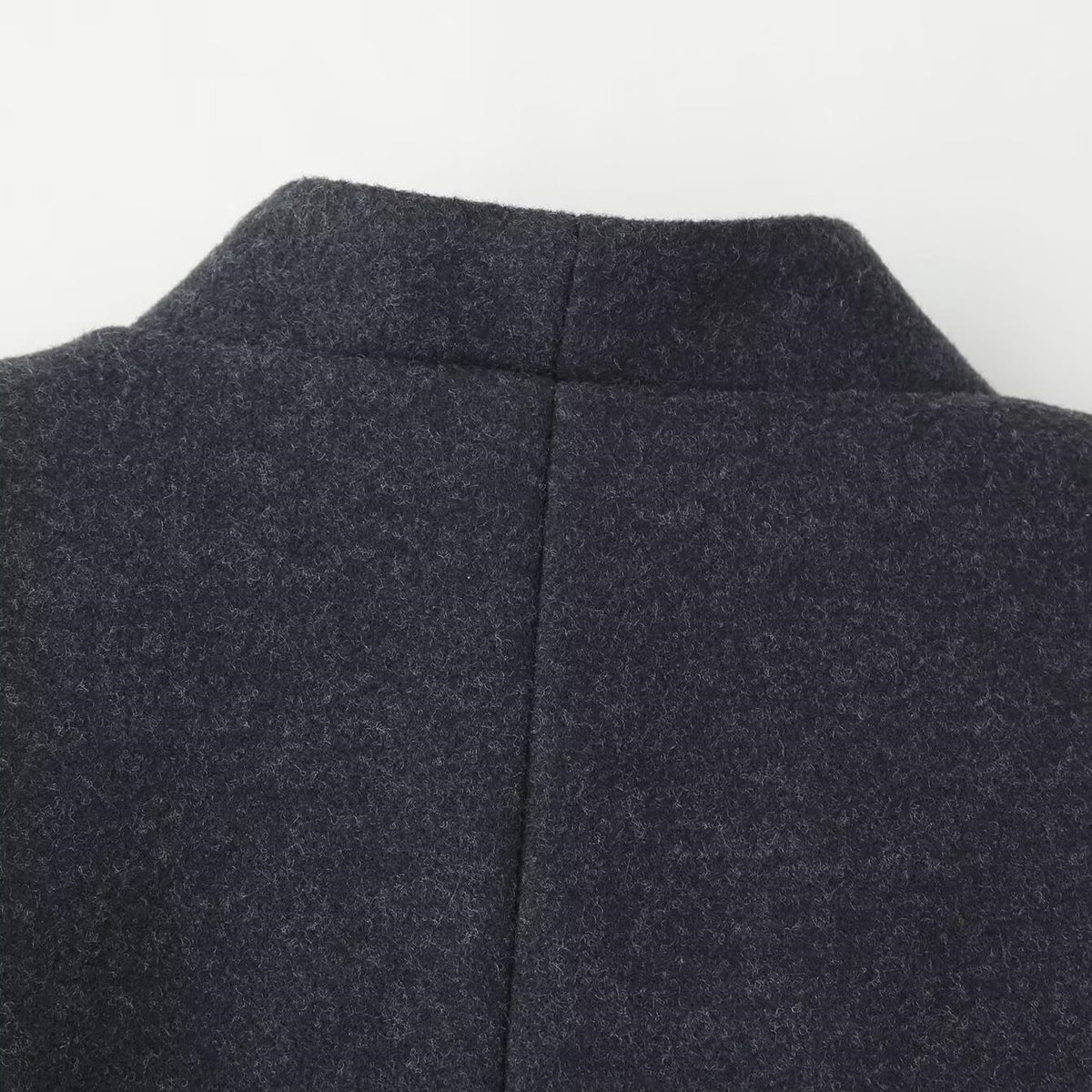 Ladies Elegant Wool Blend Long Coat with Shawl Collarless Look and Single Button Closure Fashion Glam