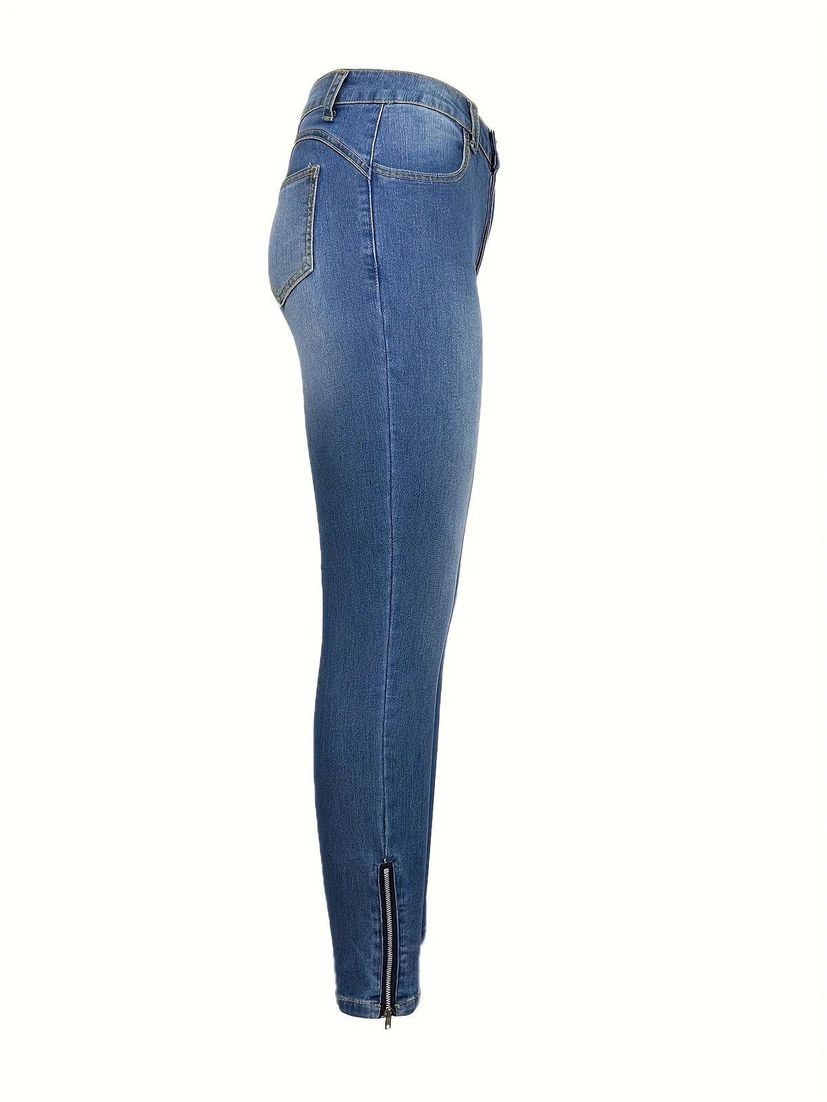 Women's High-waisted Stretch Cargo Jeggings with Slim Fit and Side Cargo Pocket Fashion Glam