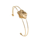 Women's cuff bracelet with artistic leaf motif Fashion Glam