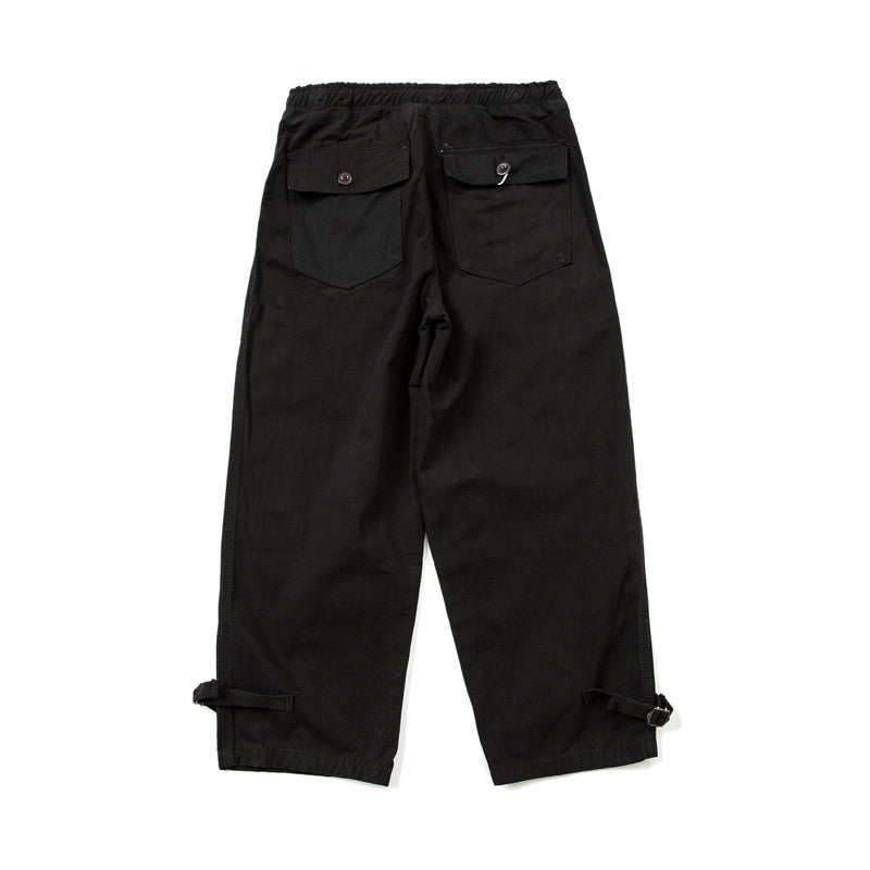 Men's Loose Fit Utility Cargo Pants with Drawstring Waist and Adjustable Leg Straps Fashion Glam