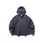 Unisex Loose-fitting hooded overshirt made of cotton blend with check pattern and breast pockets Fashion Glam