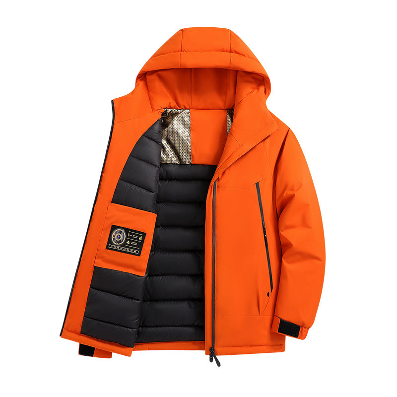 Men's Insulated Softshell Parka with Technical Hood, Windproof Outer Shell and Inner Pockets Fashion Glam