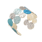 Ladies Open Bangle with Intricate Circle Design Fashion Glam