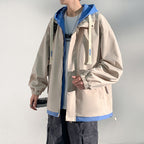 Men's two-layer softshell overlay jacket with hood, wind and water repellent membrane and adjustable hem Fashion Glam