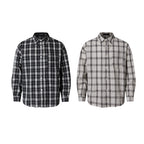 Unisex Oversized Checkered Shirt in Linen Blend with Shirt Collar, Chest Pocket, and Boxy Silhouette Fashion Glam
