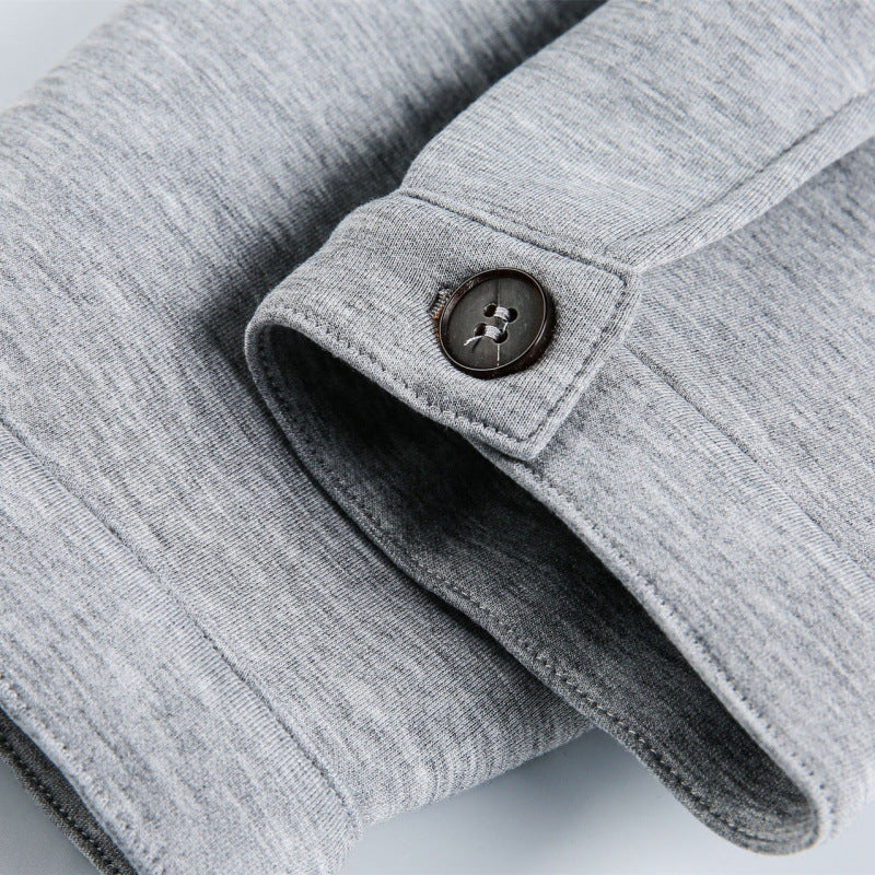 Unisex Boxy-Zip-Sweat jacket with shirt collar, concealed seams, and slit pockets Fashion Glam