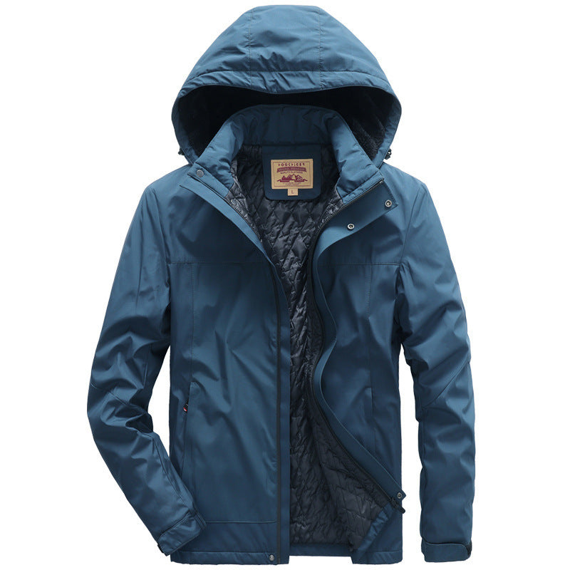 Men's water-repellent padded thermal jacket with adjustable hood and windproof membrane Fashion Glam