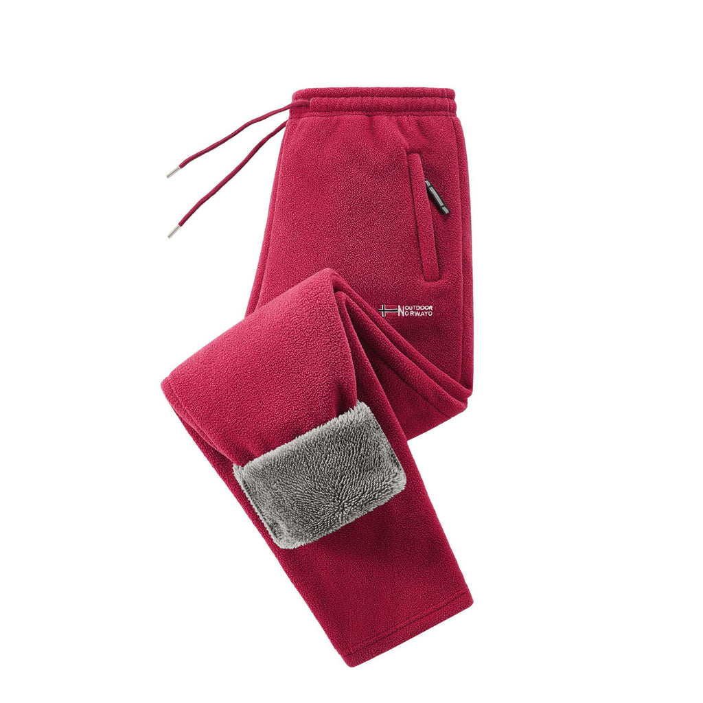 Women's fleece jogging pants with teddy lining and zip pockets Fashion Glam