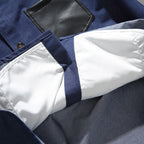 Men's overshirt-jacket in worker look with contrasting leather-look chest pocket Fashion Glam