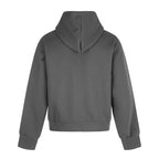 Unisex Oversize Hoodie Sweat Jacket with full zip, studded trim, and graphic front print Fashion Glam