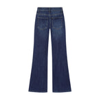 Women's wide high-waist jeans with patch pockets and crease Fashion Glam