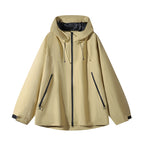 Men's Double Layer Colorblock Softshell Hooded Jacket in Urban Outdoor Cut Fashion Glam