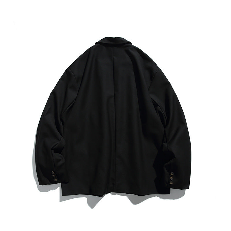 Men's Oversize Blazer in Boxy Cut with Flap Pockets and Light Padding Fashion Glam