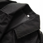 Women Short Cut Cropped Trench Coat with Double-Breasted Button Closure and Epaulets Fashion Glam