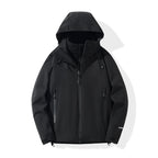 Men's softshell hybrid jacket with hood, taped zippers and adjustable hem Fashion Glam