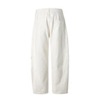 Unisex Wide Utility Cargo Pants made of sturdy cotton denim with a high waist and flap pockets Fashion Glam