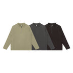 Unisex Lightweight Oversized Half-Zip Sweatshirt with Raglan Sleeves and Stand-Up Collar Fashion Glam
