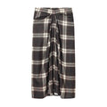 Women's midi skirt with check pattern and decorative front draping Fashion Glam