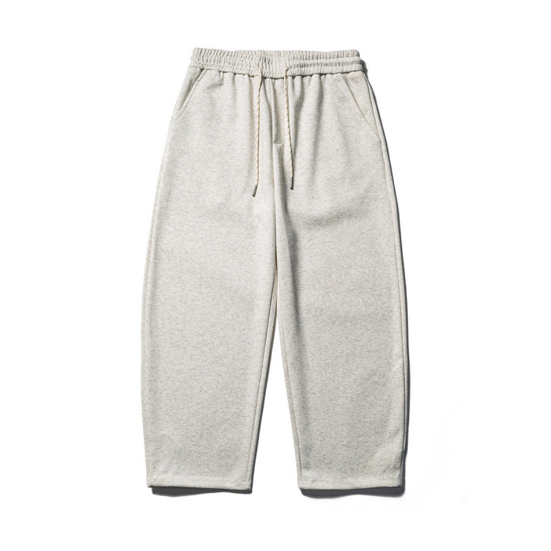 Men's loose-fitting sweatpants with elastic drawstring waistband and cropped leg Fashion Glam