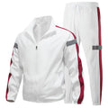 Men's sporty tracksuit set with zip jacket, jogging pants, and reflective inserts Fashion Glam