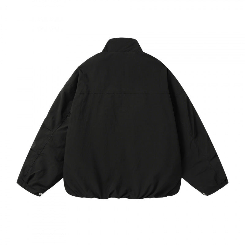 Unisex Lightweight technical blouson with stand-up collar, full-length zipper and drawstring hem Fashion Glam