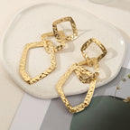 Women's elegant earrings with rustic, folded design Fashion Glam