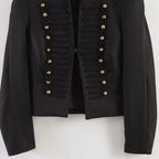 Women's short blazer in parade and military look with decorative cord applications and decorative buttons Fashion Glam