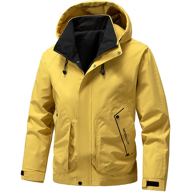 Men's technical hooded softshell jacket with adjustable hood and utility pockets Fashion Glam