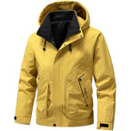 Men's technical hooded softshell jacket with adjustable hood and utility pockets Fashion Glam